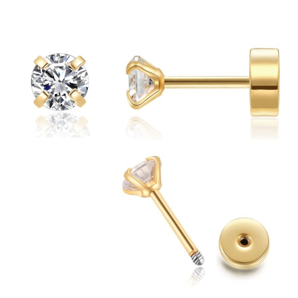 3mm Flatback Earrings